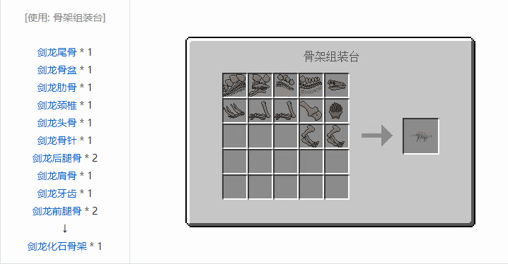我的世界侏罗纪重生合成表大全2026