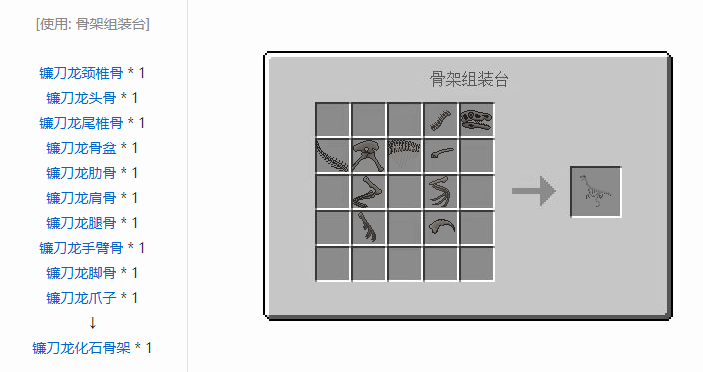 我的世界侏罗纪重生合成表大全2026