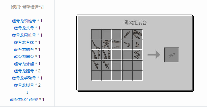 我的世界侏罗纪重生合成表大全2026