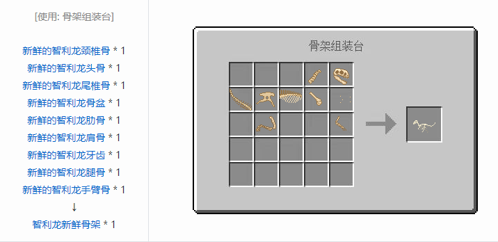 我的世界侏罗纪重生合成表大全2026