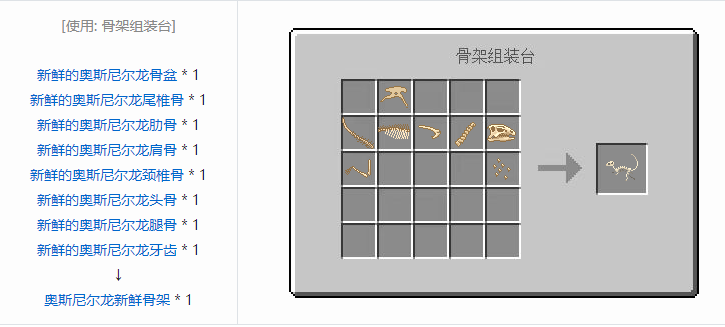 我的世界侏罗纪重生合成表大全2026