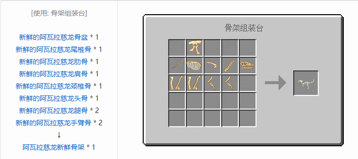 我的世界侏罗纪重生合成表大全2026