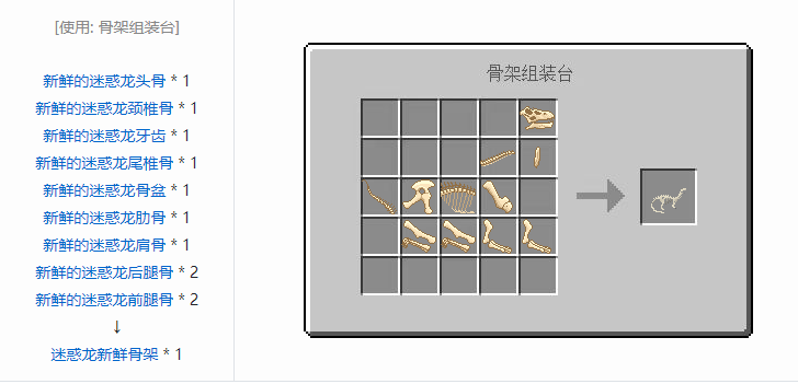 我的世界侏罗纪重生合成表大全2026