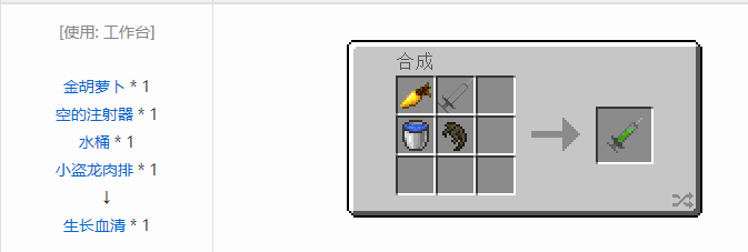 我的世界侏罗纪重生合成表大全2026