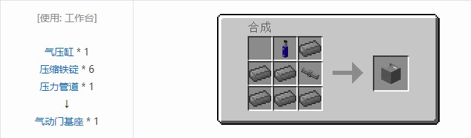 我的世界气动工艺合成表大全2026