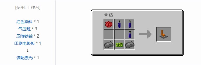 我的世界气动工艺合成表大全2026