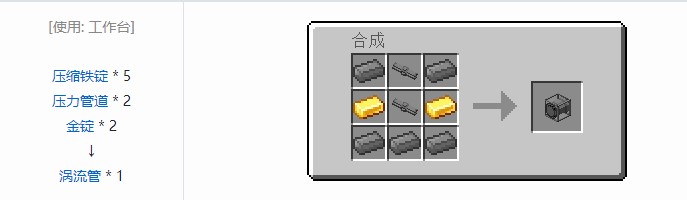 我的世界气动工艺合成表大全2026
