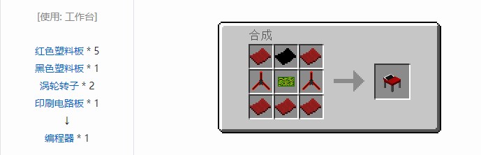 我的世界气动工艺合成表大全2026