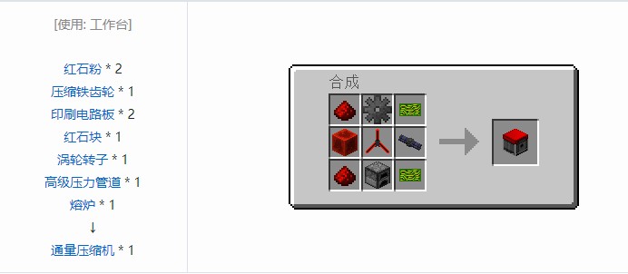 我的世界气动工艺合成表大全2026