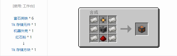 我的世界精致存储合成表大全2026