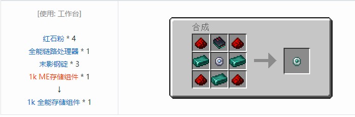 我的世界OMNI 存储元件合成表大全2026
