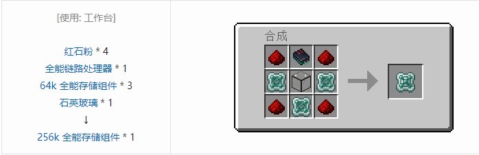 我的世界OMNI 存储元件合成表大全2026