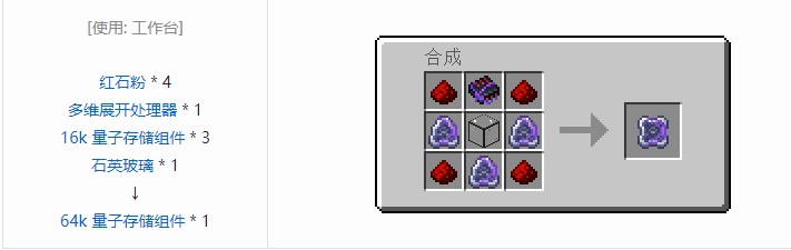 我的世界OMNI 存储元件合成表大全2026