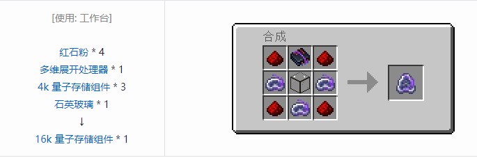 我的世界OMNI 存储元件合成表大全2026