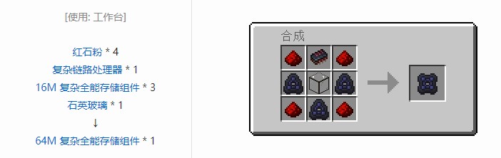 我的世界OMNI 存储元件合成表大全2026