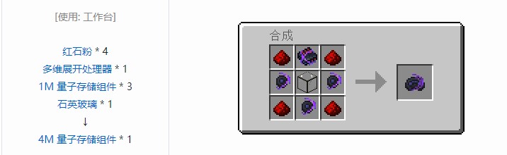 我的世界OMNI 存储元件合成表大全2026