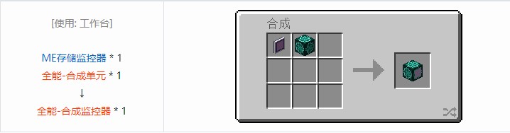 我的世界OMNI 存储元件合成表大全2026
