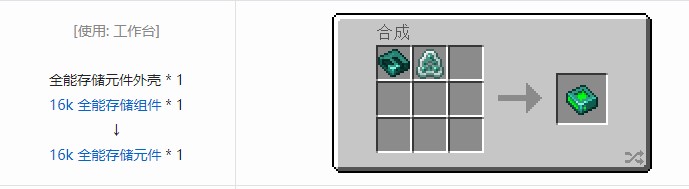 我的世界OMNI 存储元件合成表大全2026