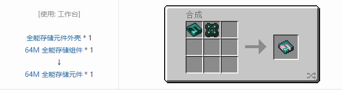 我的世界OMNI 存储元件合成表大全2026