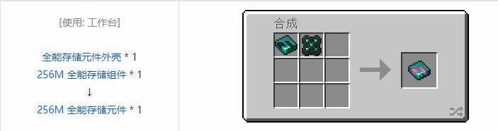 我的世界OMNI 存储元件合成表大全2026