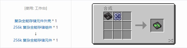 我的世界OMNI 存储元件合成表大全2026