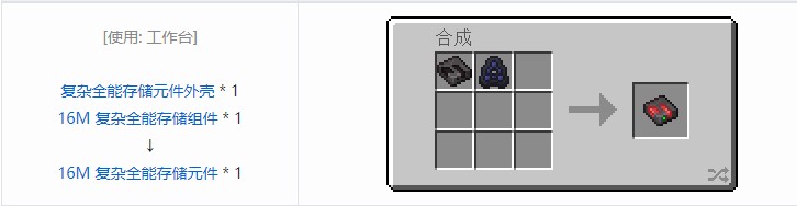 我的世界OMNI 存储元件合成表大全2026