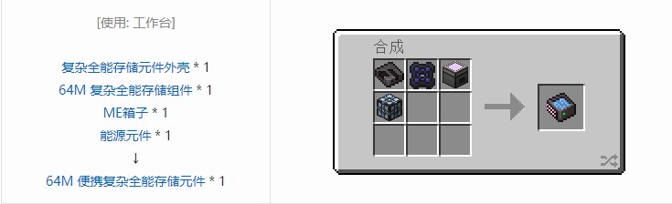 我的世界OMNI 存储元件合成表大全2026