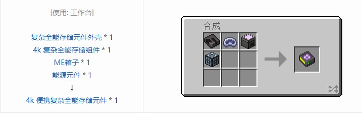 我的世界OMNI 存储元件合成表大全2026