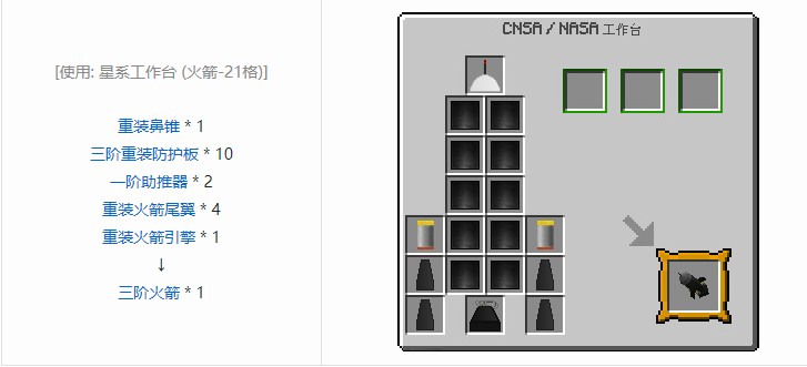 我的世界星系合成表大全