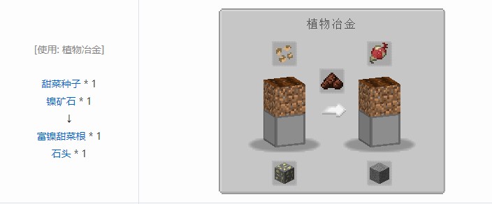 我的世界坍毁化合材料合成表大全