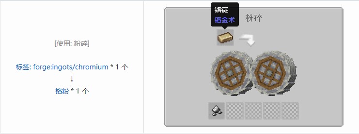 我的世界坍毁化合材料合成表大全