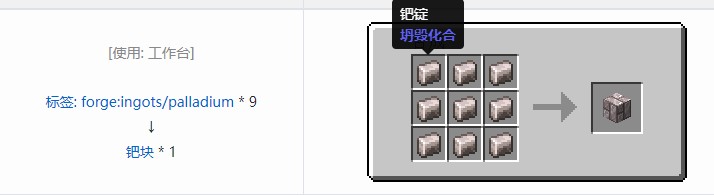我的世界坍毁化合合成表大全