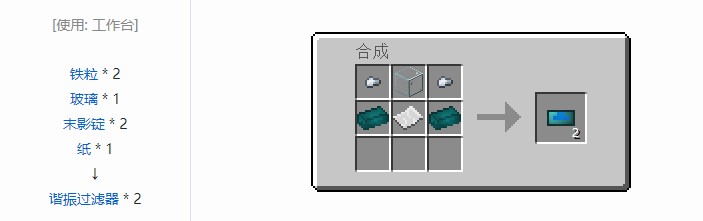 我的世界热动力学合成表大全