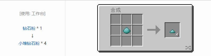 我的世界科技复兴小堆粉合成表大全