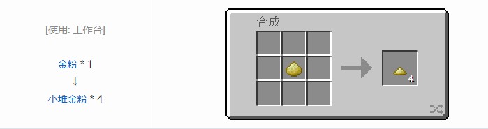 我的世界科技复兴小堆粉合成表大全