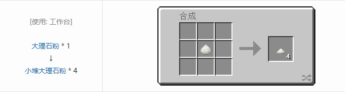 我的世界科技复兴小堆粉合成表大全