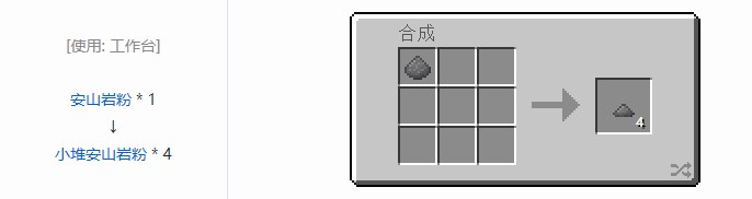 我的世界科技复兴小堆粉合成表大全