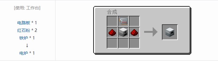 我的世界科技复兴机器合成表大全