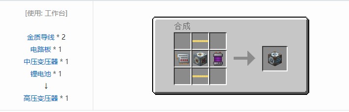 我的世界科技复兴机器合成表大全