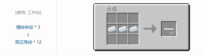 我的世界科技复兴合成表大全