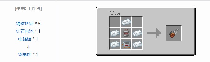 我的世界科技复兴合成表大全