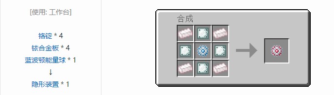 我的世界科技复兴合成表大全