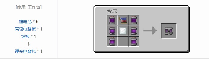 我的世界科技复兴合成表大全