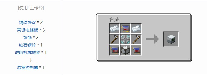 我的世界科技复兴合成表大全