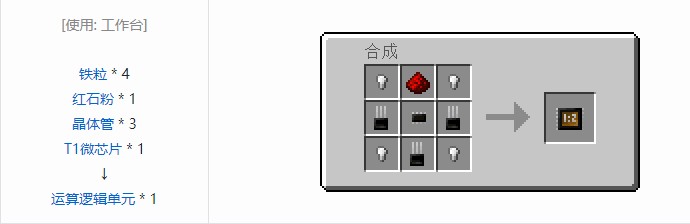 我的世界开放式电脑合成表大全