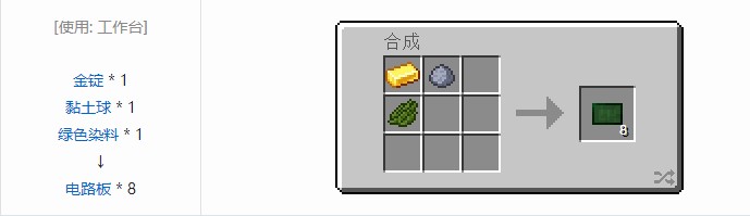 我的世界开放式电脑合成表大全