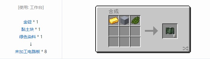 我的世界开放式电脑合成表大全