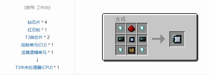 我的世界开放式电脑组件合成表大全