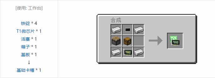 我的世界开放式电脑升级合成表大全