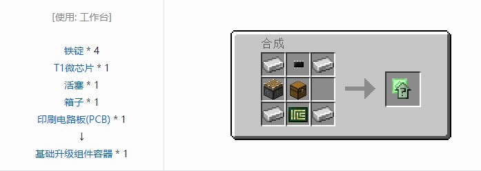 我的世界开放式电脑升级合成表大全